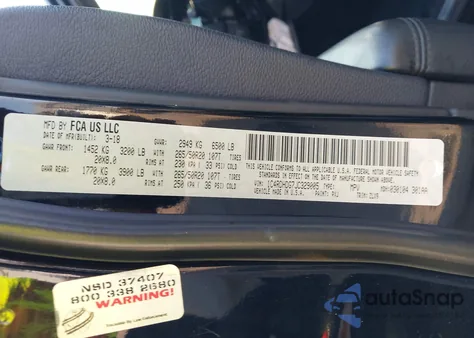 2018 Dodge Durango Gt Rwd из США, поврежденный, VIN 1C4RDHDG7JC329005